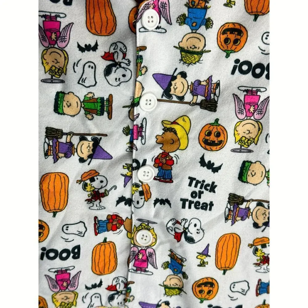 Peanuts Halloween Button down Pajamas‎ Two Pieces Set 3T NWT
